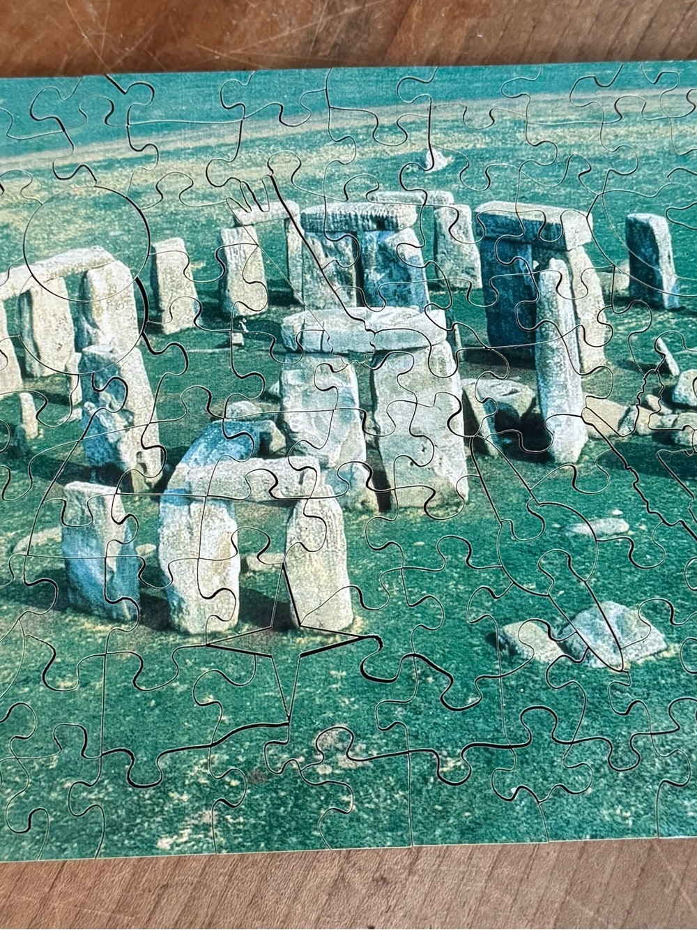 Wooden puzzle odd shaped pieces Stonehenge Scenic Puzzle - made in UK